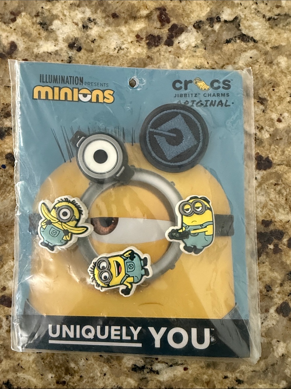 CROCS Minions Jibbitz Charms - Yellow, Blue, Black